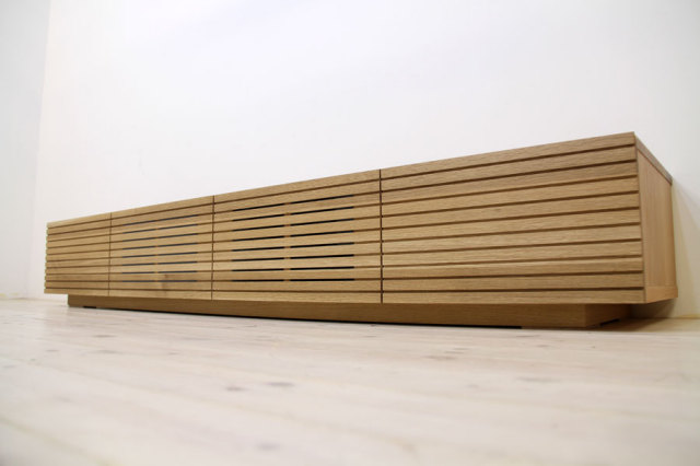 サイズオーダー可能 天然木・無垢材使用のシンプル家具シリーズ 風雅 テレビボード ホワイトオーク