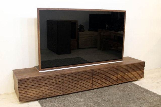 テレビ台　ウォールナットとライトウッド CR 幅280cm 壁面収納テレビボード ハイタイプ テレビ台 テレビ