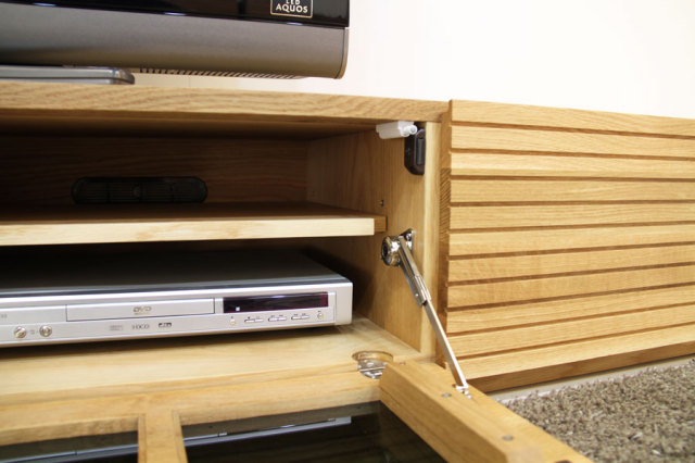 無垢】テレビボード　220㎝　オーク色　無垢材　木脚 無垢】テレビボード 220㎝ オーク色 無垢材 木脚 - atelier