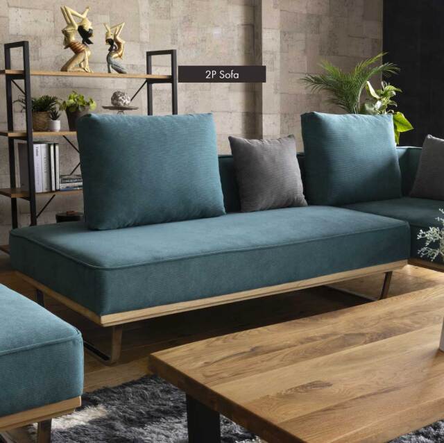 2Pソファ ?(クッション大x1、クッション小x1 付属)