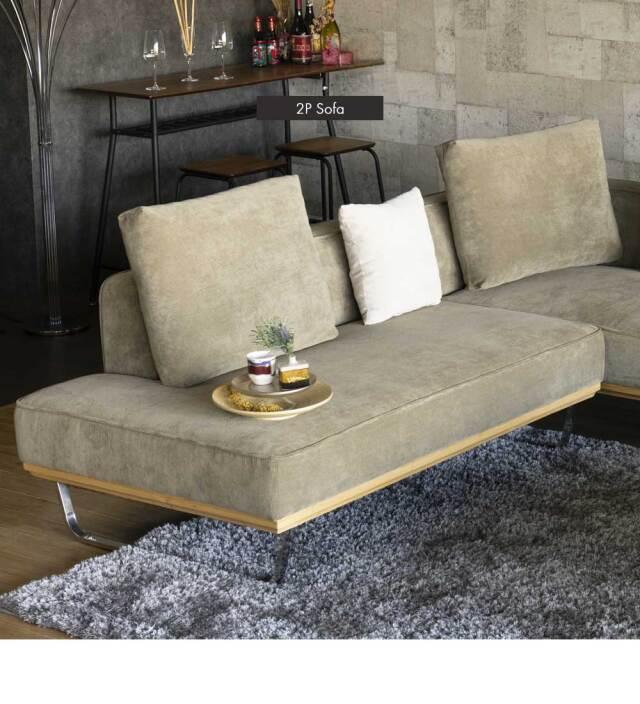 2Pソファ ?(クッション大x1、クッション小x1 付属)