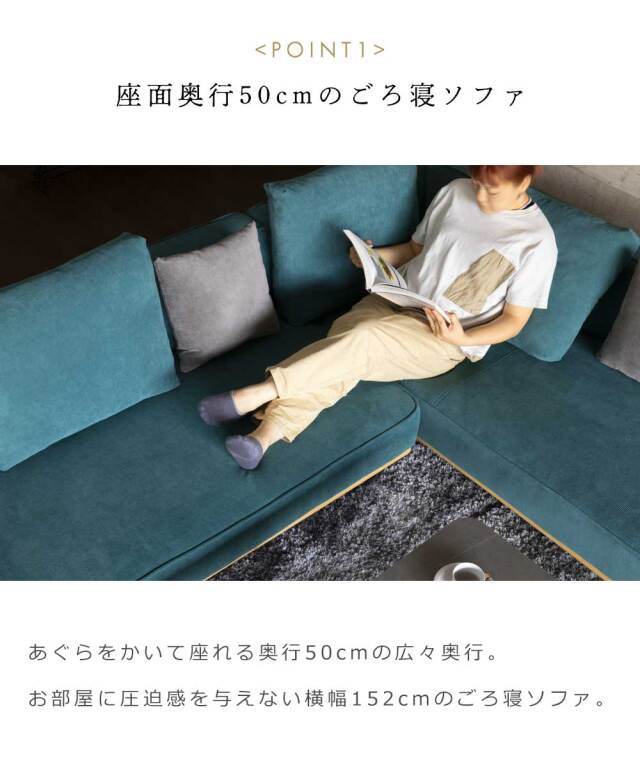 2Pソファ ?(クッション大x1、クッション小x1 付属)