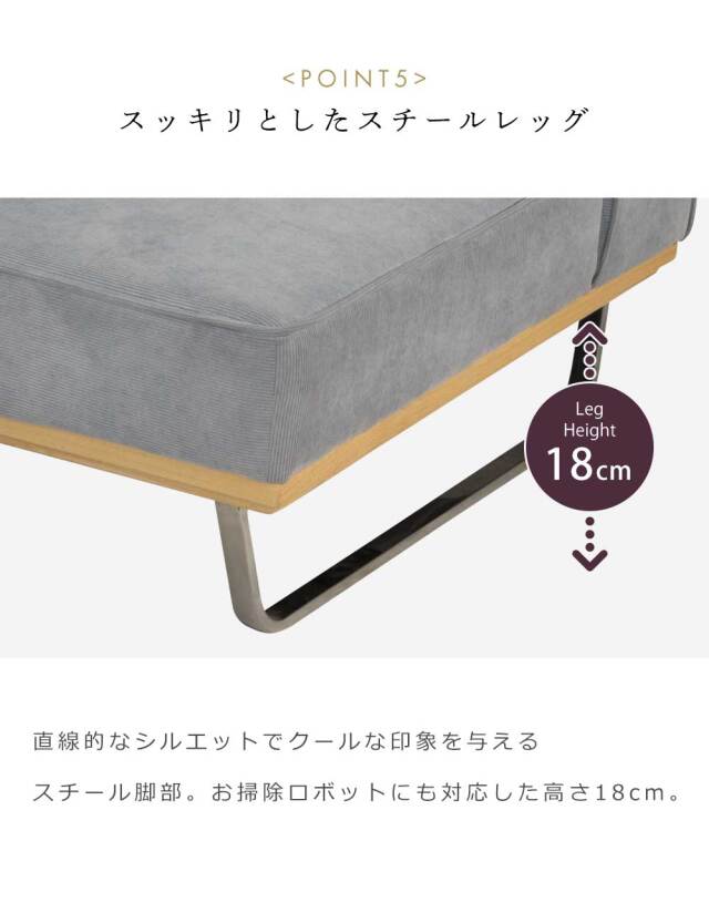 カウチソファ ?(クッション大x2、クッション小x1 付属)