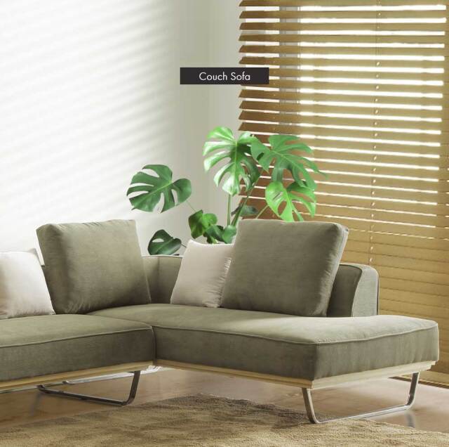 カウチソファ ?(クッション大x2、クッション小x1 付属)