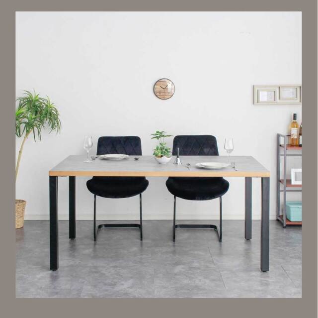 ダイニングテーブル　150テーブル天板　（アイアンC脚）