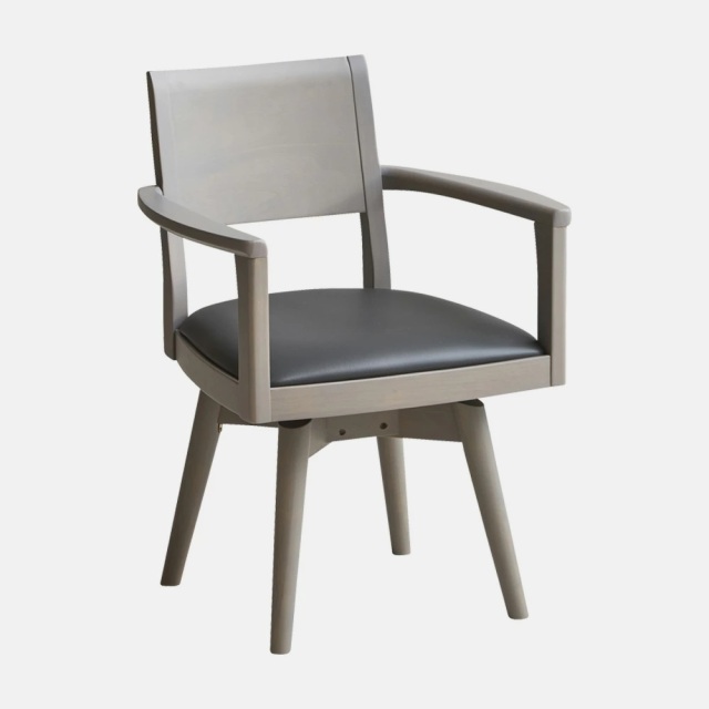 ダイニングチェア　回転チェア　1脚単品　（肘付き）