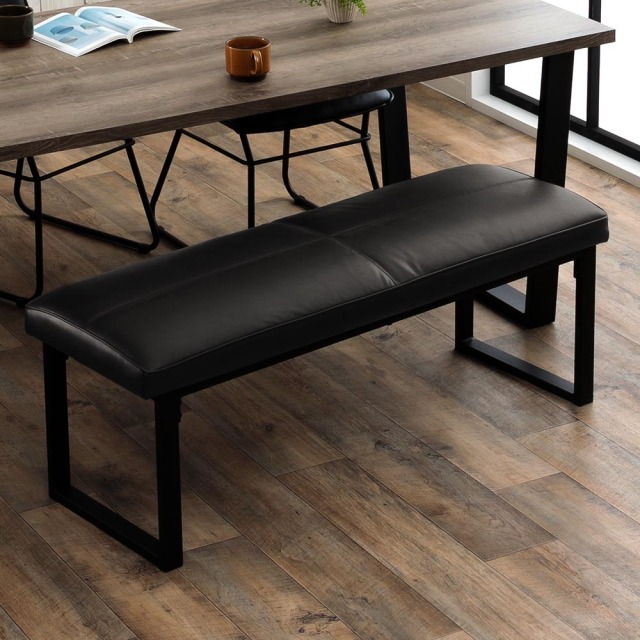 ダイニングベンチ　張地：マットグレー