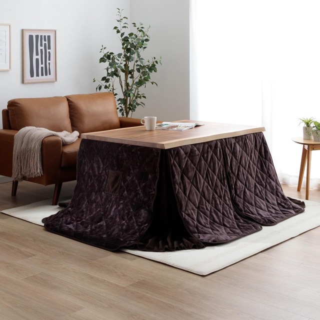 コタツテーブル　電動昇降120テーブル　（選べる：布団無し・布団有り）