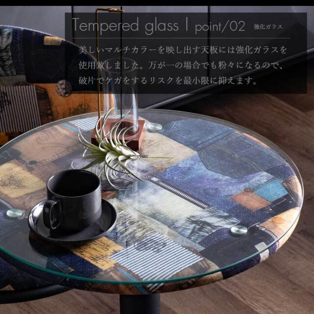 カフェテーブルセット　60Φテーブル　3点セット