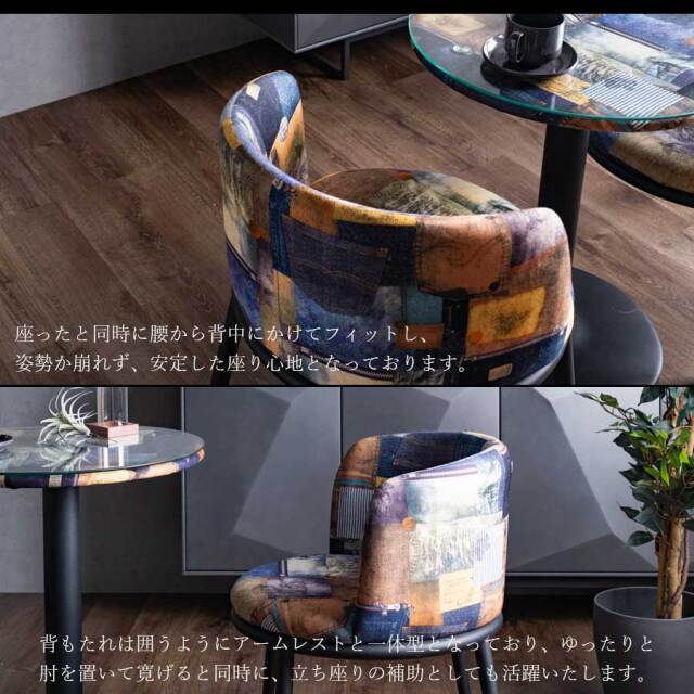 カフェテーブルセット　60Φテーブル　3点セット