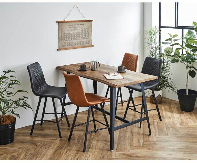 ダイニングセット　90ハイカウンターテーブル　5点セット