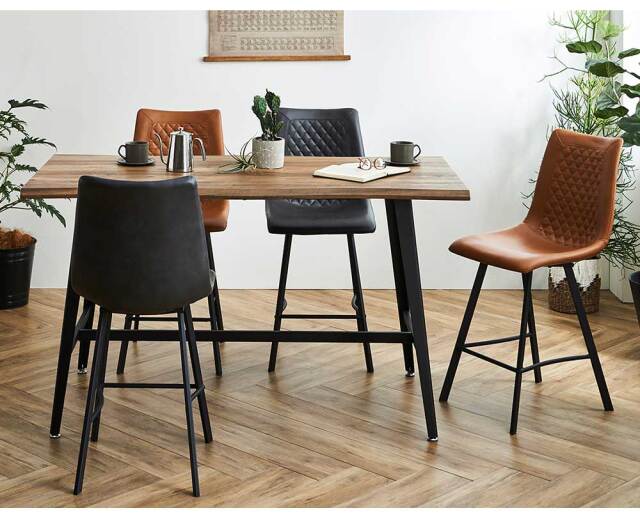 ダイニングセット　90ハイカウンターテーブル　5点セット