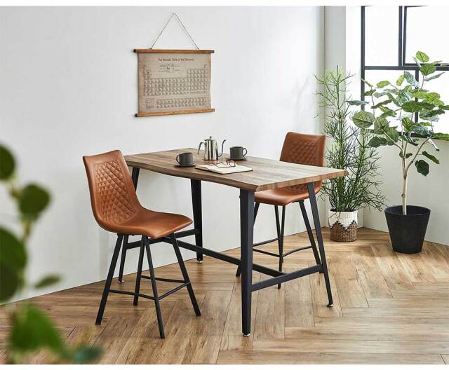 ダイニングセット　90ハイカウンターテーブル　3点セット