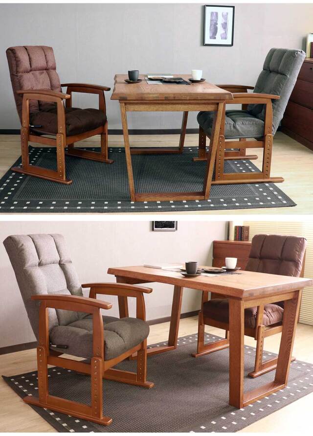 座椅子　木肘高座椅子