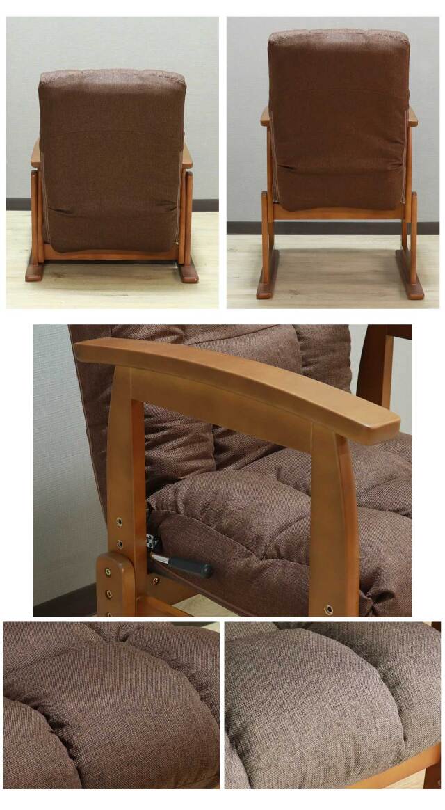 座椅子　木肘高座椅子