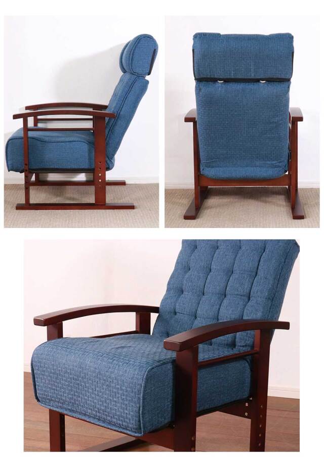 座椅子　木肘高座椅子