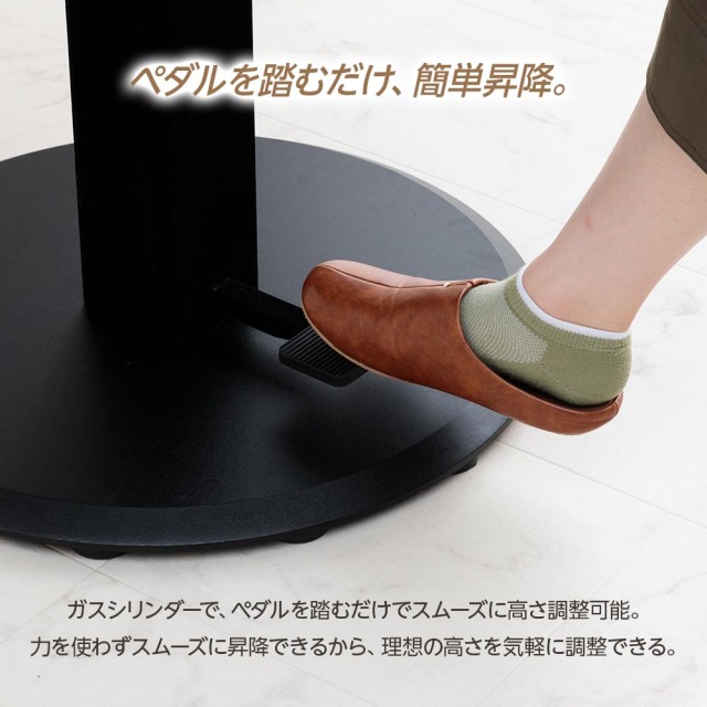 こたつセット　昇降100Φテーブル　布団2点セット　（布団カラー：アイボリー / ライトグレー [リバーシブル]）