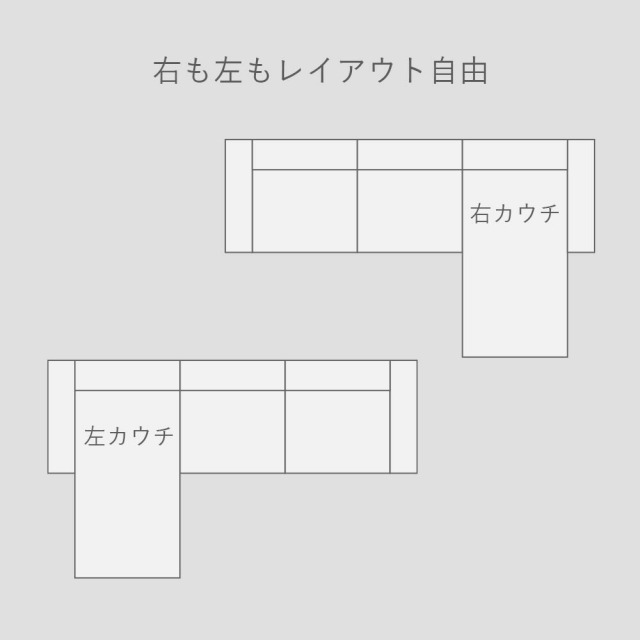 ソファ　3Pカウチソファ　　　※・ノックダウン（組立時に座って左、右どちらもできます）※