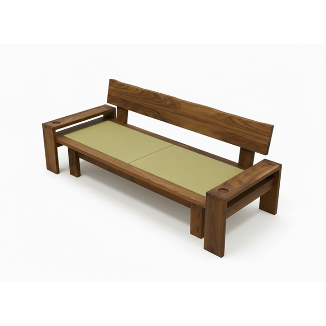 クルミ／KURUMI たたみソファ 180 (ウォールナット）｜天然木、無垢