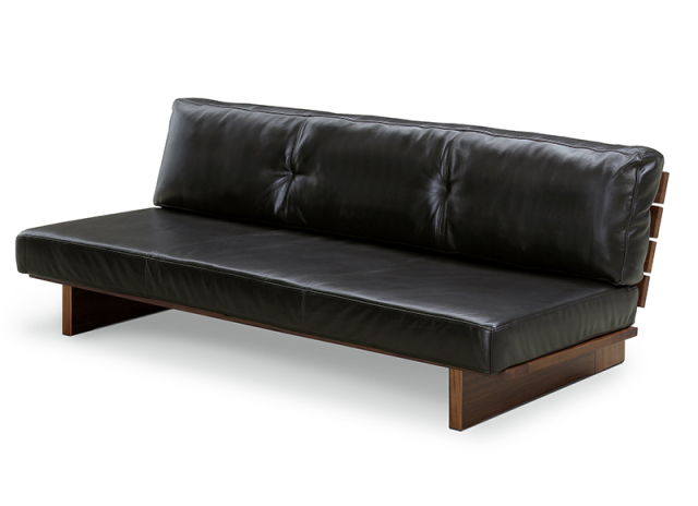 オリビア本革ローソファ　幅180㎝の写真