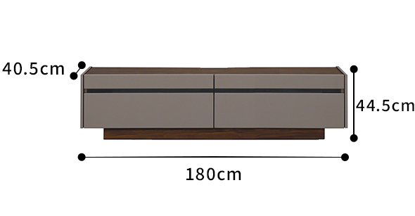 Kurtテレビボード　Mat180サイズ図面