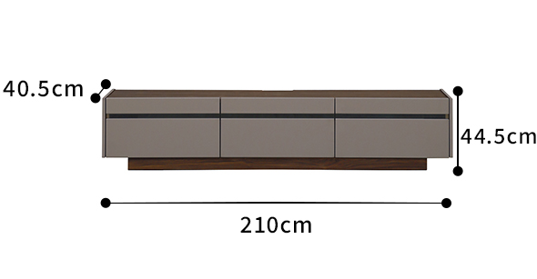 Kurtテレビボード　Mat210サイズ図面