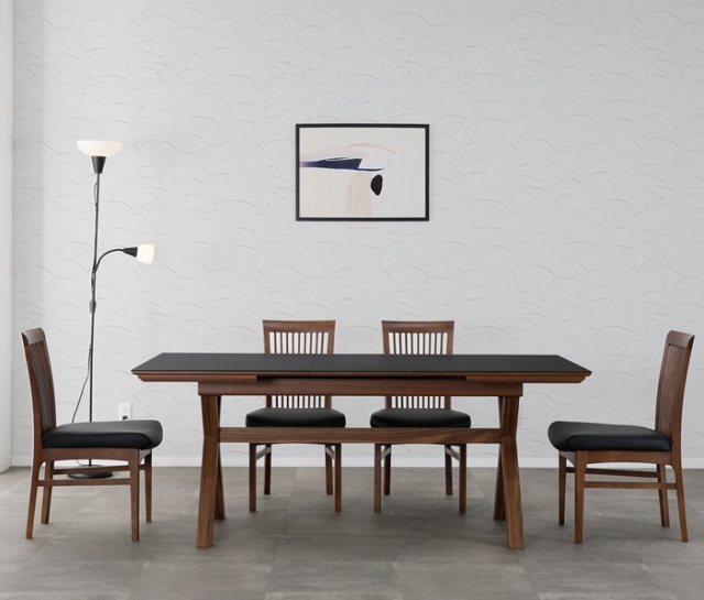 Olivia セラミック調 伸長ダイニングテーブル