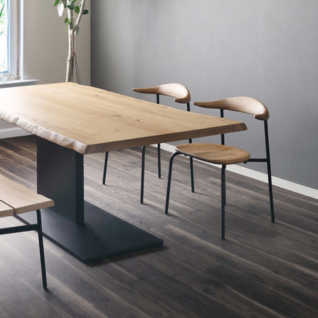 Olivia アイアンウッドチェア ホワイトオーク 1セット2脚入り