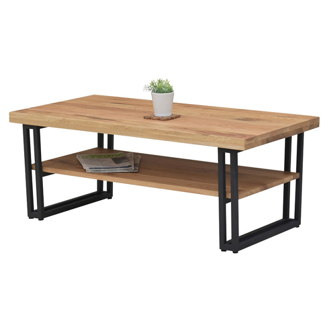 Colin無垢材 センターテーブル 幅1050mm　棚付き 　オーク