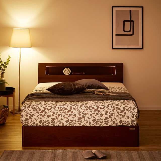 ✶直接引取り限定✶木製 ダブルベッド Serta（サータ） ホテルスタイル594 引き出し付 SNW ダブル ベッド