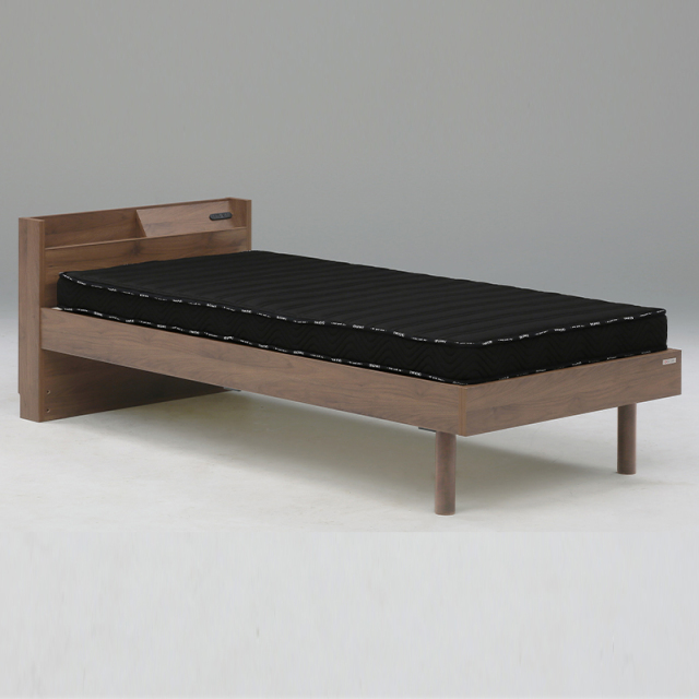 Tasia2口コンセント付き高さ調節可能ベッド シングル