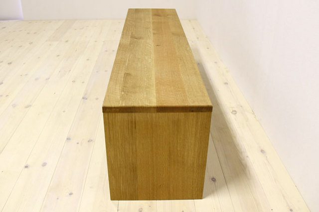 天然木・無垢のベンチ、長イス 凛ホワイトオーク タイプ2