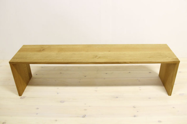 天然木・無垢のベンチ、長イス 凛ホワイトオーク タイプ2