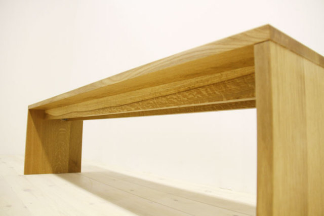 天然木・無垢のベンチ、長イス 凛ホワイトオーク タイプ2