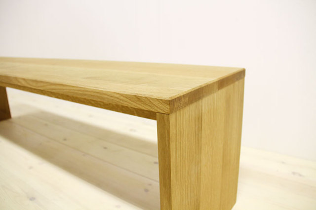 天然木・無垢のベンチ、長イス 凛ホワイトオーク タイプ2