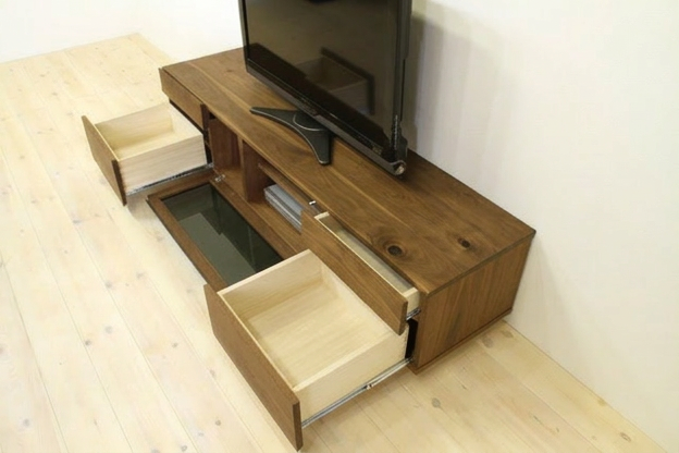 天然木・無垢材使用 高級感あるシンプルな家具シリーズ 凛 テレビボード ウォールナット