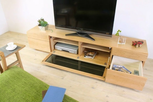 天然木・無垢ブラックチェリー使用テレビボード凛