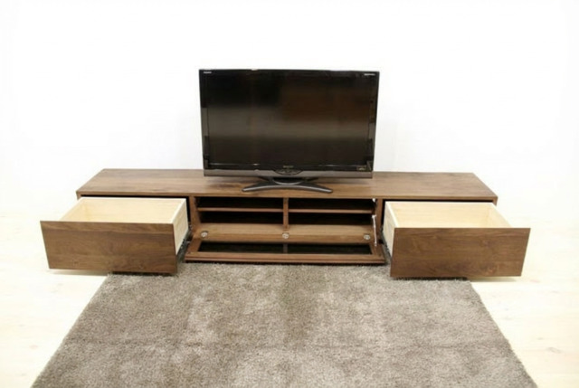 天然木・無垢材使用のシンプル家具シリーズ 凛 テレビボード ウォールナット