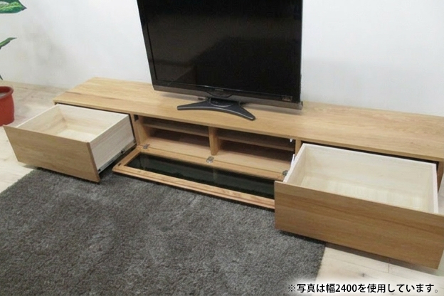 天然木・無垢材使用のシンプル家具シリーズ 凛 テレビボード ホワイトオーク