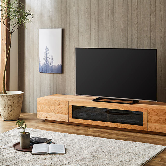 凛 ブラックチェリー無垢テレビボード 2000mm 1