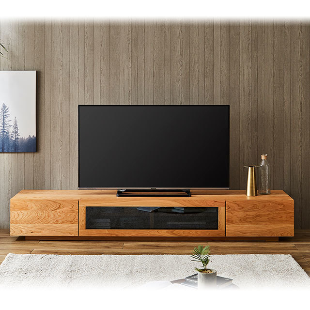凛 ブラックチェリー無垢テレビボード 2000mm 2