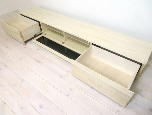 天然木・無垢テレビボード凛ホワイトアッシュ幅2700mm5