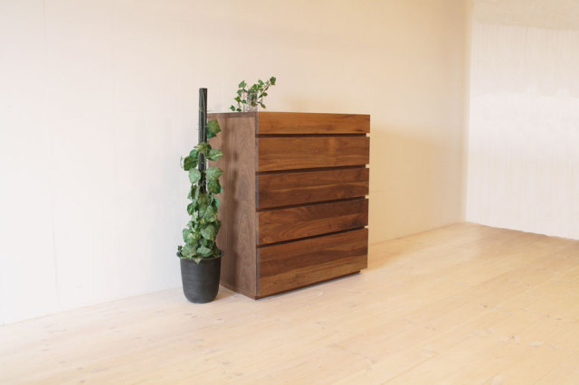 天然木・無垢材使用のシンプル家具シリーズ 彩美 チェスト ウォールナット