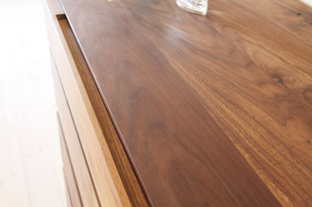 天然木・無垢材使用のシンプル家具シリーズ 彩美 チェスト ウォールナット