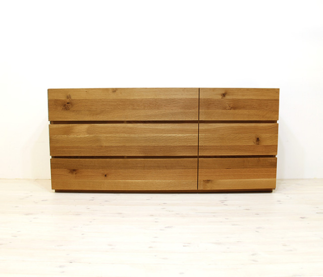 彩美 ローチェスト 1500 ホワイトオーク