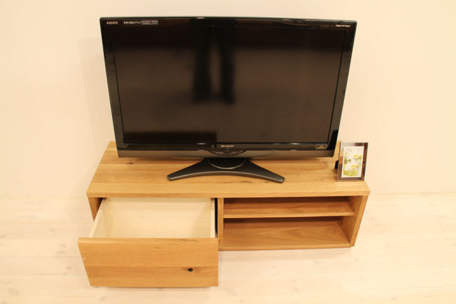 天然木・無垢材使用のシンプル家具シリーズ 彩美 テレビボード ホワイトオーク