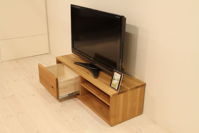 天然木・無垢材使用のシンプル家具シリーズ 彩美 テレビボード ホワイトオーク