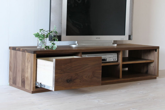 天然木・無垢材使用のシンプル家具シリーズ 彩美 テレビボード ウォールナット