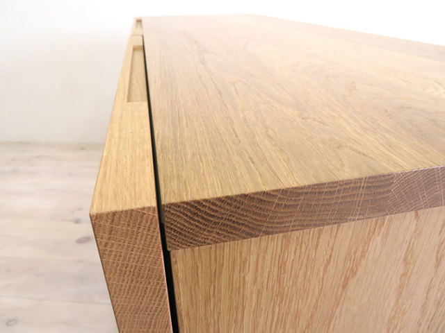 天然木・無垢ホワイトオークのチェスト 彩美 幅1200mm