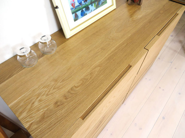 天然木・無垢ホワイトオークのチェスト 彩美 幅1200mm